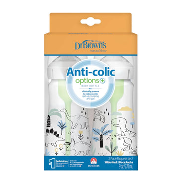 Dr. Brown's Anti-Colic Μπιμπερό Dino Collection 270ml 2 Τεμάχια Συσκευασία